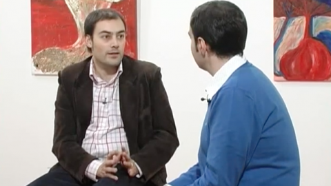 Emili Pacheco entrevista el periodista Saül Gordillo, nou director de l’Agència Catalana de Notícies. Ràdio Calella Televisió. Calella. 8 març de 2007