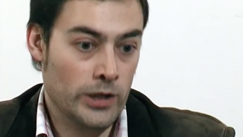 Emili Pacheco entrevista el periodista Saül Gordillo, nou director de l’Agència Catalana de Notícies. Ràdio Calella Televisió. Calella. 8 març de 2007