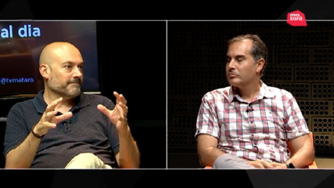 Televisió Mataró. Mataró al dia. Tertúlia d'actualitat amb Núria de José, Beatriz Ballestín, Xevi Galceran, Carlos Aguilar i Saül Gordillo, moderada per Francesc Andrés. Mataró. 15 de juny de 2022 