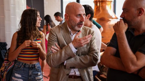 Gala dels primers Premis Sonor als millors podcasts en català, organitzats per La Mira amb la col·laboració de Catalunya Ràdio a l'Antiga Fàbrica Damm. Barcelona. 13 de juny de 2022