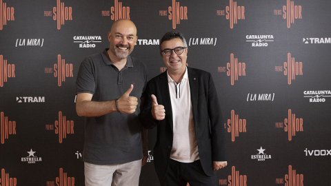 Gala dels primers Premis Sonor als millors podcasts en català, organitzats per La Mira amb la col·laboració de Catalunya Ràdio a l'Antiga Fàbrica Damm. Barcelona. 13 de juny de 2022