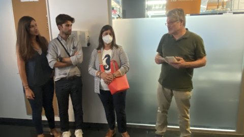 Inauguració de l’estudi d’àudio del Tecnocampus, adscrit a la Universitat Pompeu Fabra, i conferència del periodista Saül Gordillo sobre innovació audiovisual i noves audiències. Mataró. 30 de juny de 2022