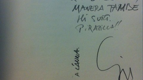 "A en Saül, que d'alguna manera també hi surt. Piratilla! I a l'Anna" Manuel Cuyàs. 'El nét del pirata' 04-03-2014