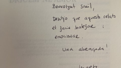 "Benvolgut Saül, desitjo que aquests relats et facin bategar i emocionar. Una abraçada!". Marta Vives. 'Diguem-ne amor'. Març de 2022