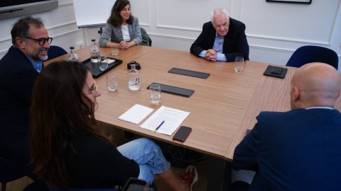 Entrevista a Ernest Maragall, candidat d'ERC a Barcelona, que visita la redacció de Principal. Barcelona. 18 de novembre de 2022 