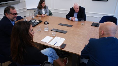 Entrevista a Ernest Maragall, candidat d'ERC a Barcelona, que visita la redacció de Principal. Barcelona. 18 de novembre de 2022 