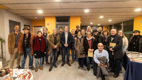 Inauguració de l’exposició ‘Gent de Calella (artistes)’ del fotògraf Josep Maria Colomer Mir, a la Biblioteca Can Salvador de la Plaça. Calella. 16 de desembre de 2022