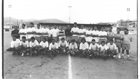 Presentació de la plantilla del CD Malgrat. Malgrat de Mar. Agost de 1991
