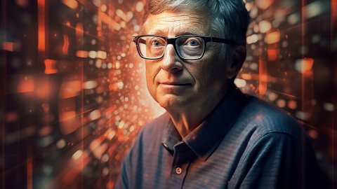 Bill Gates, en una imatge generada per Saül Gordillo amb Midjourney per a 'entrevistes impossibles'. Juny de 2023