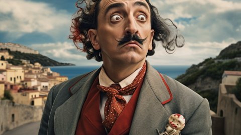 Salvador Dalí, en una imatge generada per Saül Gordillo amb Midjourney per a 'entrevistes impossibles'. Juny de 2023