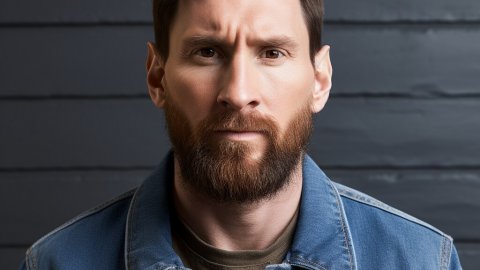 Leo Messi, en una imatge generada per Saül Gordillo amb Midjourney per a 'entrevistes impossibles'. Juny de 2023