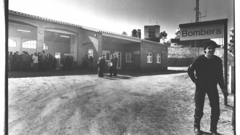Inauguració del Parc de bombers de Malgrat de Mar. 1993. Foto: Saül Gordillo (El Punt)