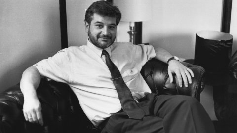 Ignasi Moreno (PSC), alcalde d'Arenys de Mar. 1991. Foto: Saül Gordillo (El Punt)