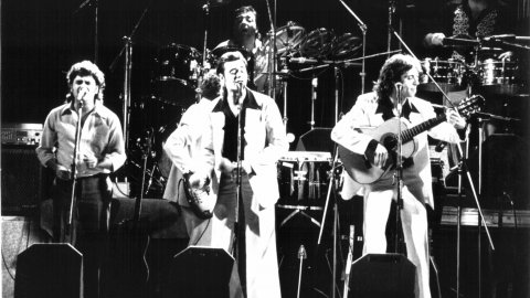 El grup musical Los Manolos. 1991. Foto: Saül Gordillo (El Punt)