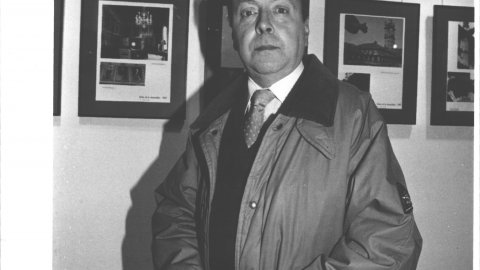 Santiago Marrè Burcet (Calella, 1935) president de Foto-Film Calella. 1991. Foto: Saül Gordillo (El Punt)