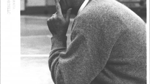 Ferran Heras, entrenador de la UER Pineda. Pineda de Mar. 1990. Foto: Saül Gordillo (El Punt)