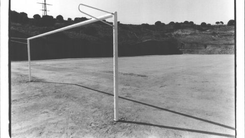 Nou camp de futbol de Calella, a la Muntanyeta. 1991. Foto: Saül Gordillo (El Punt)