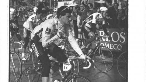 Melcior Mauri i Prat (1966), ciclista. Pineda de Mar. 1992. Foto: Saül Gordillo (El Punt)