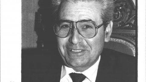 Josep Barney Perellada, portaveu de CiU a l'Ajuntament de Malgrat de Mar i regidor de Defensa del Consumidor i Medi Ambient. 1992. Foto: Saül Gordillo (El Punt)