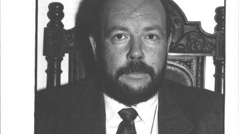 Lluís Llerinós i Gómez, portaveu d'ERC a l'Ajuntament de Malgrat de Mar. 1992. Foto: Saül Gordillo (El Punt)