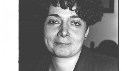 Marta Hernández i Regí, regidora d'Iniciativa per Catalunya (IC) de Malgrat de Mar. 1992. Foto: Saül Gordillo (El Punt)