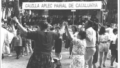 Aplec de Calella, Aplec Pairal de Catalunya. Parc Dalmau. Calella. 1991. Foto: Saül Gordillo (El Punt)