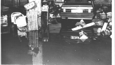Aiguat a Malgrat de Mar, Santa Susanna i Pineda de Mar. 1990. Foto: Saül Gordillo (El Punt)