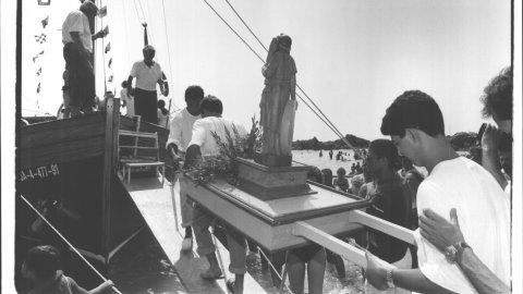 Processó de Santa Cristina de Lloret de Mar. 24 de juliol de 1991. Foto: Saül Gordillo (El Punt)