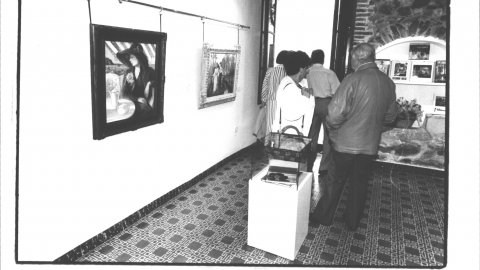 Inauguració d'una nova galeria d'art a Pineda de Mar. 1992. Foto: Saül Gordillo (El Punt)