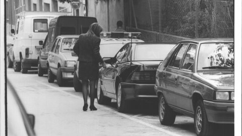 Cotxe de Joaquin Moreno, de Vidreres. Cotxe Mercedes 500, cedit a la Guàrdia Civil de Blanes. 20 d'octubre de 1992. Foto: Saül Gordillo (El Punt)