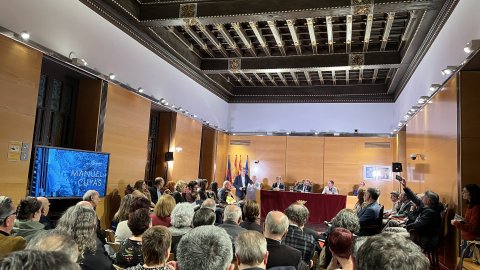 Concessió de la Medalla de la Ciutat a títol pòstum a l’escriptor i periodista mataroní Manuel Cuyàs i Gibert. Mataró. 14 de març de 2023