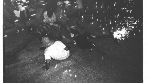 Correfoc de la festa major d'estiu de Malgrat de Mar. 1991. Foto: Saül Gordillo (El Punt)