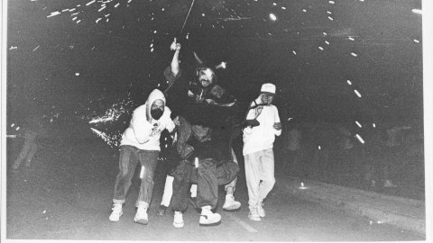 Correfoc de festa major. Santa Susanna. 1991. Foto: Saül Gordillo (El Punt)