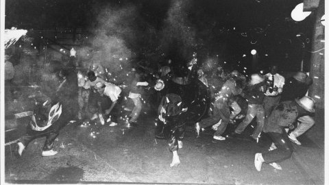 Correfoc de festa major. Santa Susanna. 1991. Foto: Saül Gordillo (El Punt)