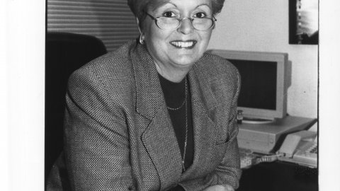 Maria Dolors Oms (PSC), alcaldessa de Blanes. 15 de febrer de 1993. Foto: Saül Gordillo (El Punt)