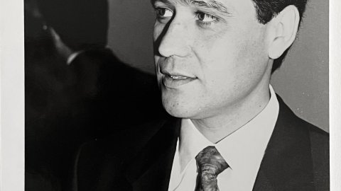Norbert Peláez Rodríguez, regidor i portaveu del Partit Popular a l'Ajuntament de Pineda de Mar. 1991. Foto: Saül Gordillo (El Punt) 