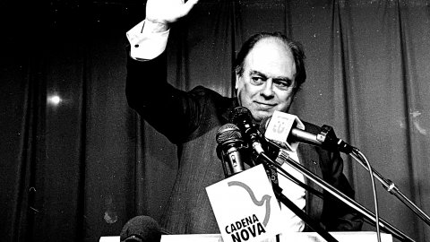 Jordi Pujol en el congrés de la Joventut Nacionalista de Catalunya (JNC) el 1991. Calella. Foto: Saül Gordillo (El Punt)