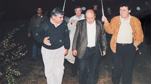 Onzè congrés de la Joventut Nacionalista de Catalunya (JNC) amb l'elecció d'Albert Batalla com a màxim dirigent, amb les intervencions de Jordi Pujol i Artur Mas, al poliesportiu de Santa Susanna. 20, 21 i 22 d'octubre de 2000. Foto: Saül Gordillo (Repòrter)