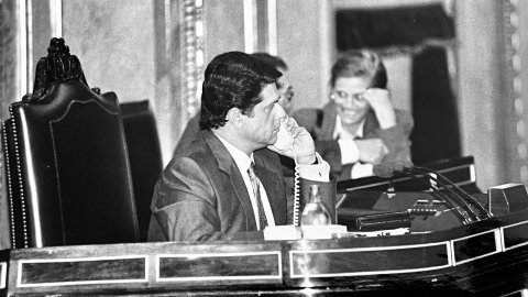 Sessió al Congrés dels Diputats. Federico Trillo, president del Congrés. Madrid. Octubre de 1996. Foto: Saül Gordillo (El Punt)