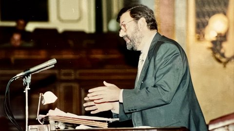 Sessió al Congrés dels Diputats. Mariano Rajoy. Madrid. Octubre de 1996. Foto: Saül Gordillo (El Punt)