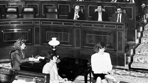 Sessió al Congrés dels Diputats. Madrid. Octubre de 1996. Foto: Saül Gordillo (El Punt)