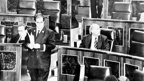 Sessió al Congrés dels Diputats. Joaquim Molins. Madrid. Octubre de 1996. Foto: Saül Gordillo (El Punt)