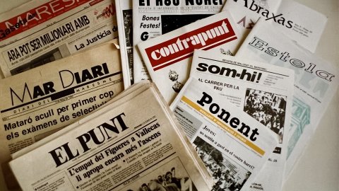 Maresme, Mar Diari, El Punt, Ponent, Som-hi, Estela, El Nunci, Contrapunt, Abraxas i El Nou Nunci. Revistes i diaris de la comarca del Maresme. Foto: Saül Gordillo