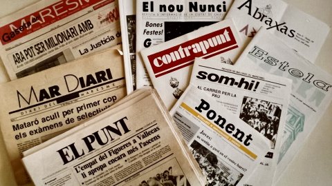 Maresme, Mar Diari, El Punt, Ponent, Som-hi, Estela, El Nunci, Contrapunt, Abraxas i El Nou Nunci. Revistes i diaris de la comarca del Maresme. Foto: Saül Gordillo