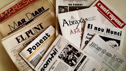 Maresme, Mar Diari, El Punt, Ponent, Som-hi, Estela, El Nunci, Contrapunt, Abraxas i El Nou Nunci. Revistes i diaris de la comarca del Maresme. Foto: Saül Gordillo