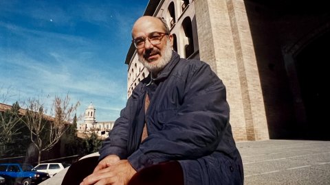 Filòsof, catedràtic i exeurodiputat d'ERC Josep Maria Terricabras (Calella, 1946). Universitat de Girona. Anys noranta. Foto: Saül Gordillo (El Punt / Repòrter) 