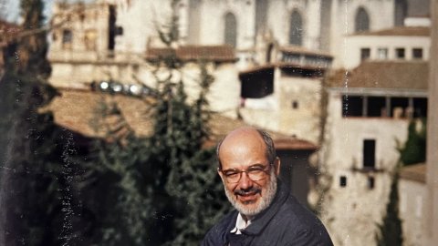 Filòsof, catedràtic i exeurodiputat d'ERC Josep Maria Terricabras (Calella, 1946). Universitat de Girona. Anys noranta. Foto: Saül Gordillo (El Punt / Repòrter) 