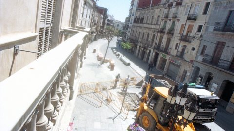 Obres a la Riera de Mataró. 6 de maig de 1996. Foto: Saül Gordillo (El Punt)