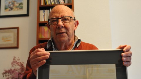 Josep Maria Orta i Sagalas (Barcelona, 1951). Periodista de l'Avui i La Vanguardia. Avui 50 anys. Barcelona. 10 de febrer de 2025