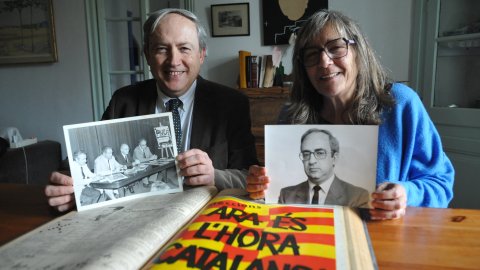 Anna Maluquer i Joan Maluquer. Fills de Jordi Maluquer i Bonet. Avui 50 anys. Cabrera de Mar. 24 febrer de 2025